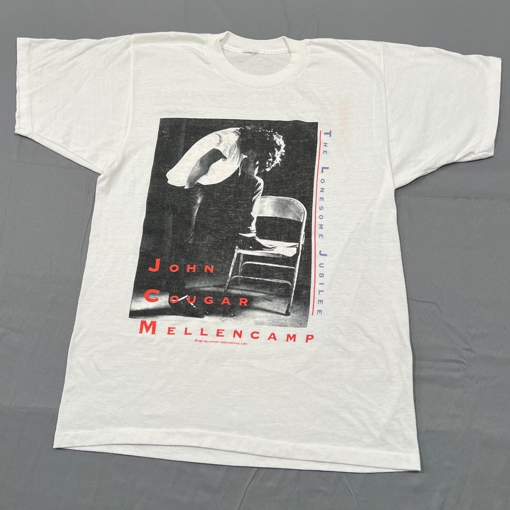 Vintage 1987 John Cougar Mellencamp Lonesome Jubilee Tour Shirt Indianapolis L
